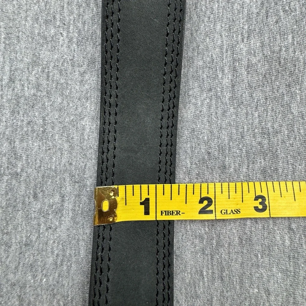 Carhartt Belt Black Triple Stitch Leather Work Mens Sz 38 WB5507-M